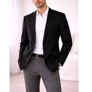 Charles Tyrwhitt Men's Black Slim Twill Natural Stretch Suit Jacket Size 40R NWT